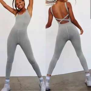 Free People Movement Good Karma Onesie in Iced Gray Size X/L NEW RARE